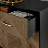 Bentley Designs Sienna Fumed Oak & Peppercorn 3 Drawer Chest of Drawers