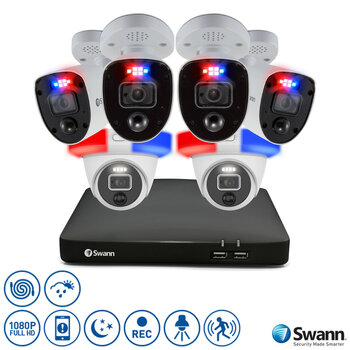 Swann 8 Channel 2TB DVR Recorder with 4K Enforcer™ Bullet Cameras & 2 x Enforcer™ Dome Cameras, SWDVK-856804RL2DE