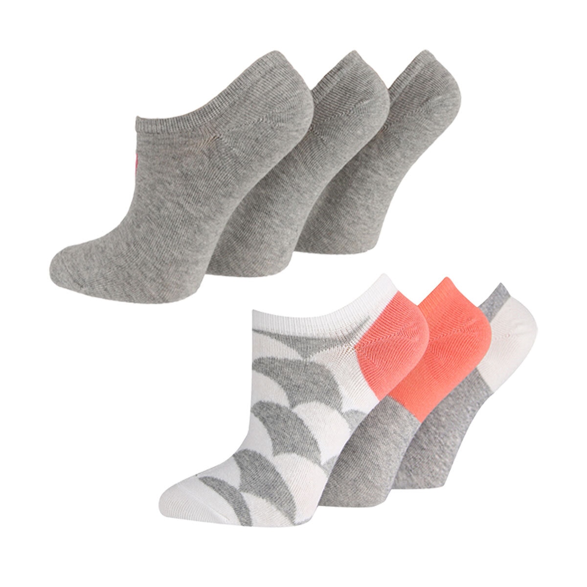 Caroline Gardener Ladies Trainer Sock, 6 Pack