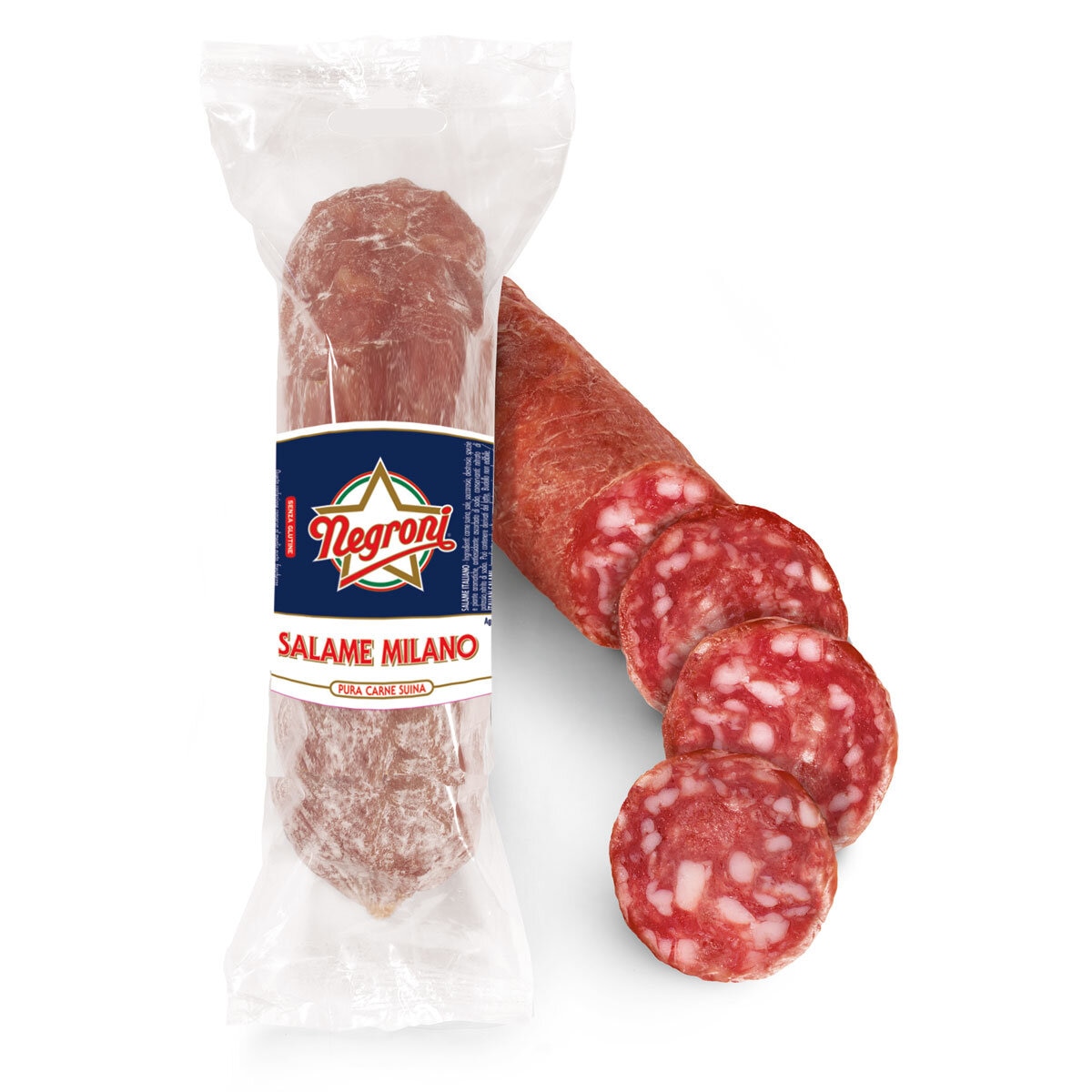 pack of Salame Milano with sliced salame