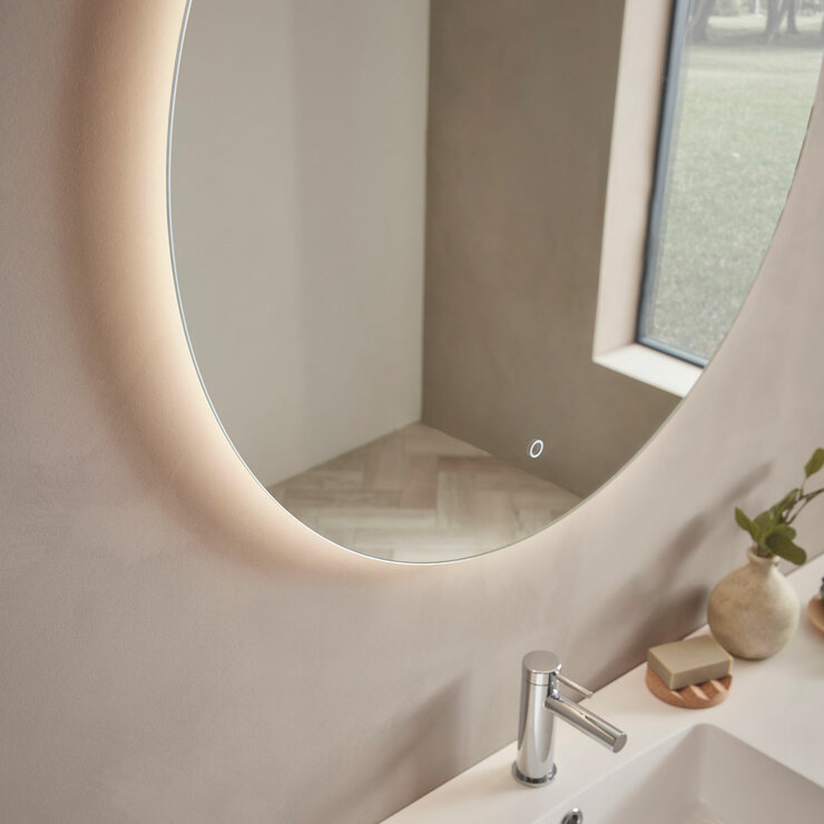 Tavistock Scene Illuminated Round Mirror 800mm