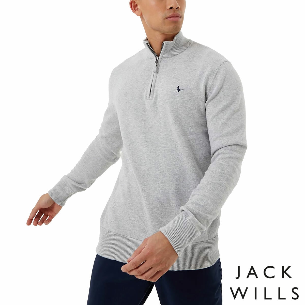 Jack Wills Men's Funnel Neck 1/2 Zip Sweater Jack Wills Men's Funnel Neck 1/2 Zip Sweater