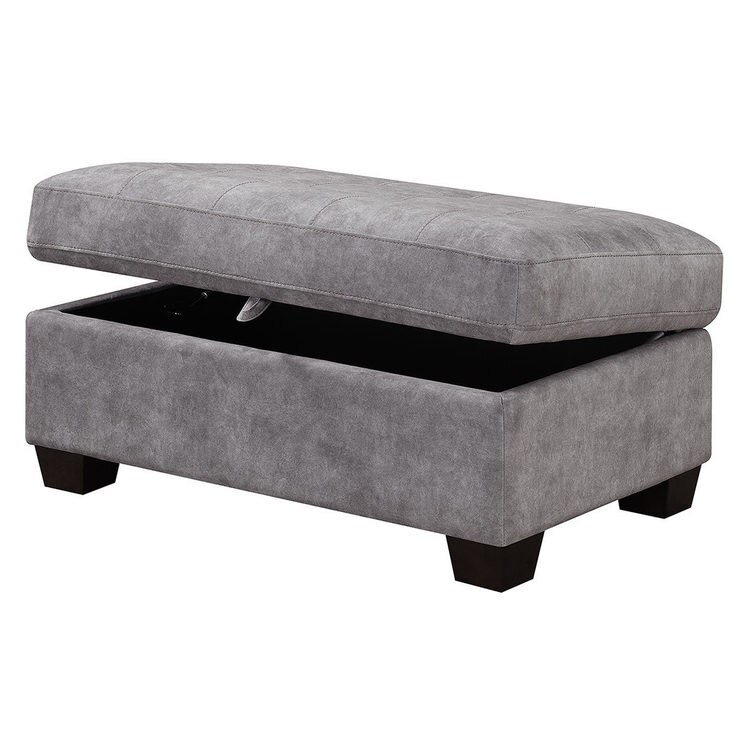 Thomasville Kylie Grey Fabric Corner Sofa with Storage Ottoman Costco UK