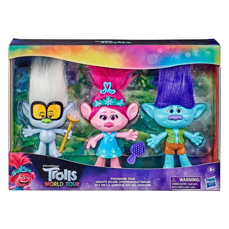 6 Inch (15 cm) Trolls World Tour Friendship Pack 3 Doll Collection (4
