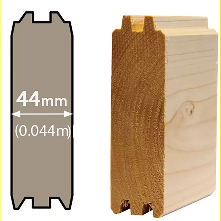 Installed Shire Whinfell 44mm Log Cabin 20 x 10ft (6 x 3m)