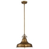 Emery 1 Light Medium Pendant - Weathered Brass