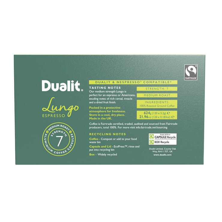 Dualit Lungo Coffee Pods Box