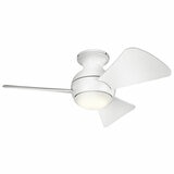 Kichler Sola 3 Blade (86cm) Indoor Ceiling Fan with AC Motor and Remote Control - White Kichler Sola 3 Blade (86cm) Indoor Ceiling Fan with AC Motor and Remote Control - White