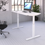 Elev8 Large Power Adjustable Height Desk, White