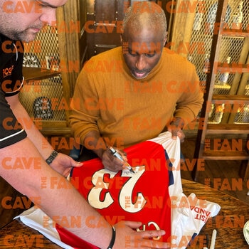 Sol Campbell Signed Framed Arsenal Football Shirt including 2 Photos