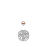6.5-7mm Cultured Freshwater Peach Pearl Stud Earrings, 18ct White Gold