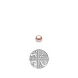 6.5-7mm Cultured Freshwater Peach Pearl Stud Earrings, 18ct White Gold