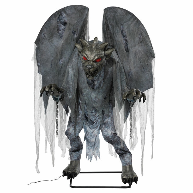 Halloween 7.5ft (2.3m) Animated Gargoyle With Lights & Sounds Halloween 7.5ft (2.3m) Animated Gargoyle With Lights & Sounds