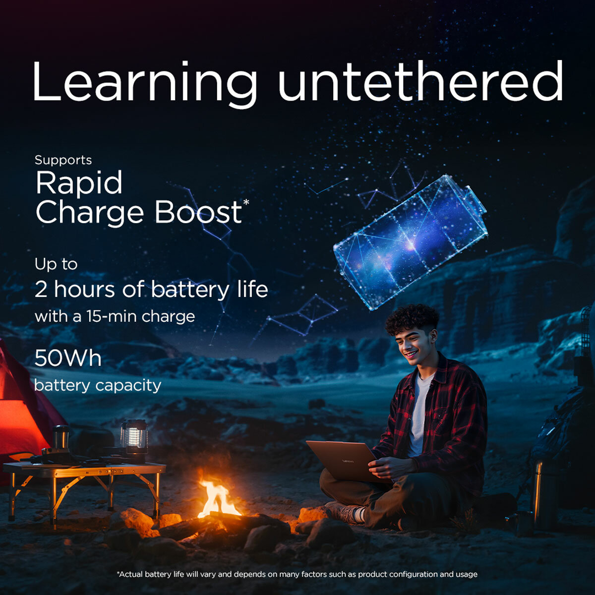 Lenovo IdeaPad Slim 3, Copilot+ PC, Snapdragon X, 24GB RAM, 1TB SSD, 15.3 Inch Laptop, 83N3002DUK