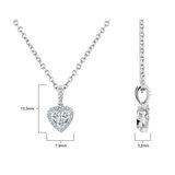 0.31ctw Round Brilliant Cut Diamond Heart Halo Pendant,18ct White Gold