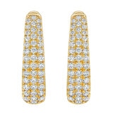 1.75ctw Diamond Hoop Earrings, 14K Yellow Gold