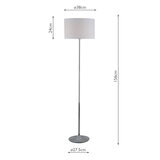 Delta Polished Chrome Floor Lamp with Shade