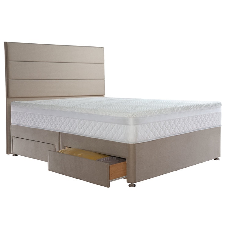 Sealy Posturepedic Innerspring Geltex Mattress & Fawn Divan, Double