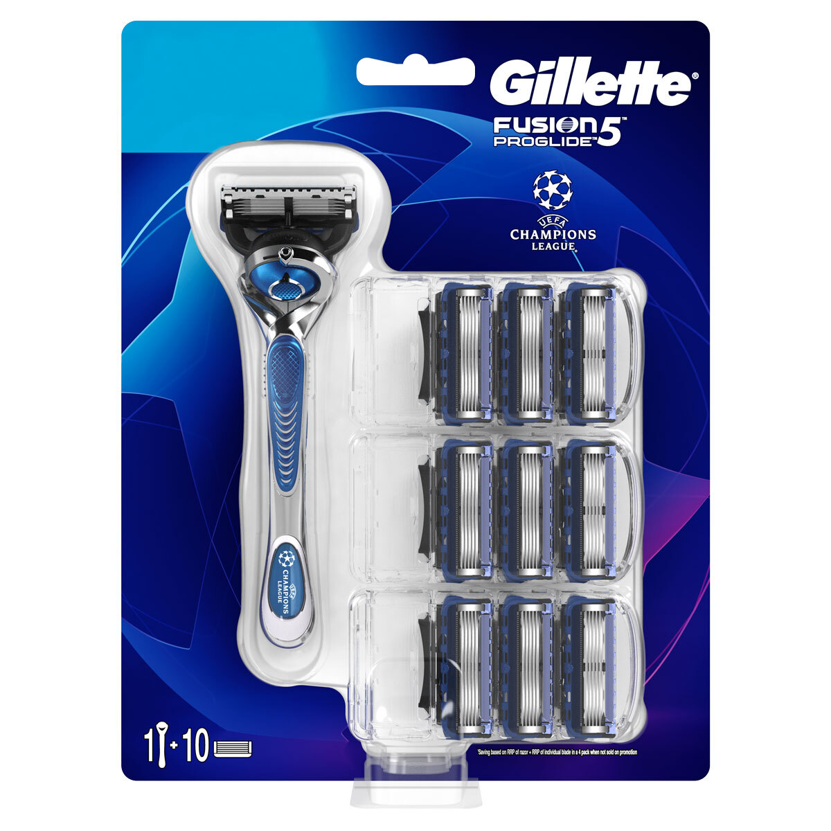 Gillette Fusion5 Proglide Ucl Manual Razor 10 Blades Costco Uk