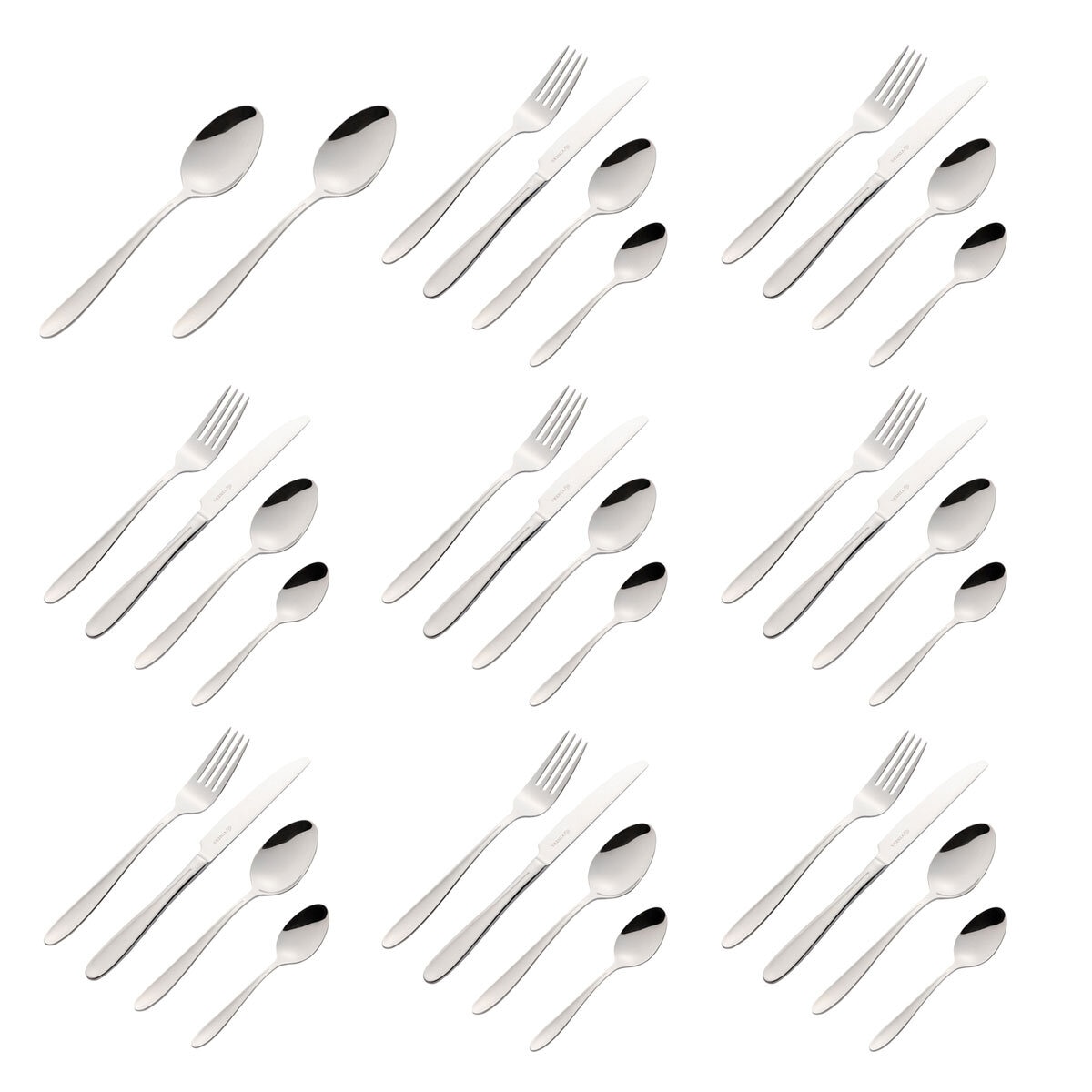 Viners 18/10 Stainless Steel Cutlery Set, 34 Piece