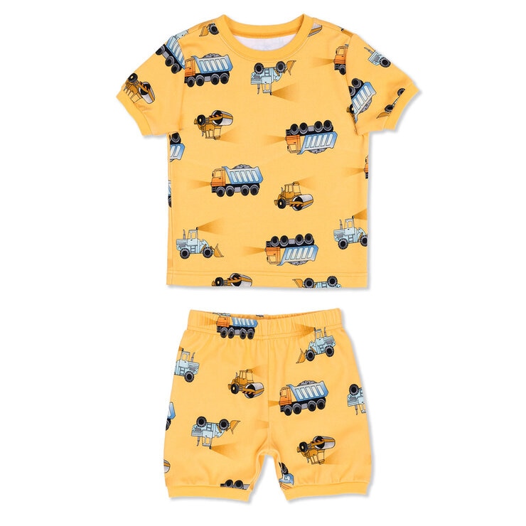 Pekkle Summer Pyjama 4 Piece Set in Construction, 3 Years