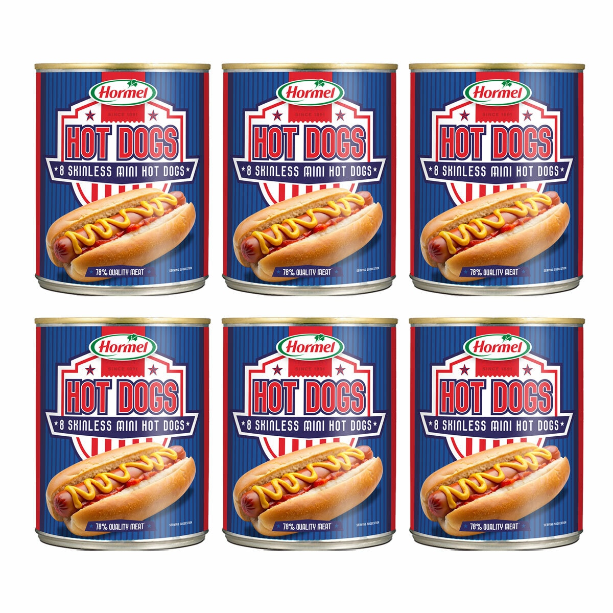 Hormel Hot Dogs, 6x405g