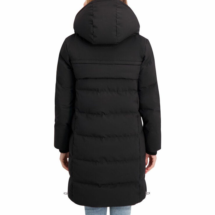 DKNY Women's Long Down Coat with Hood