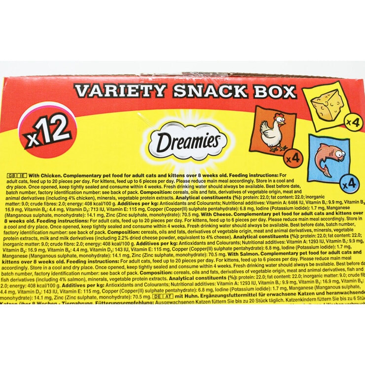Dreamies Variety Snack Box, 12 x 60g