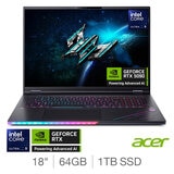 Acer Predator Helios 18, Intel Core Ultra 9, 64GB RAM, 1TB SSD NVIDIA GeForce RTX 5090, 18 Inch Gaming Laptop, NH.QVWEK.005