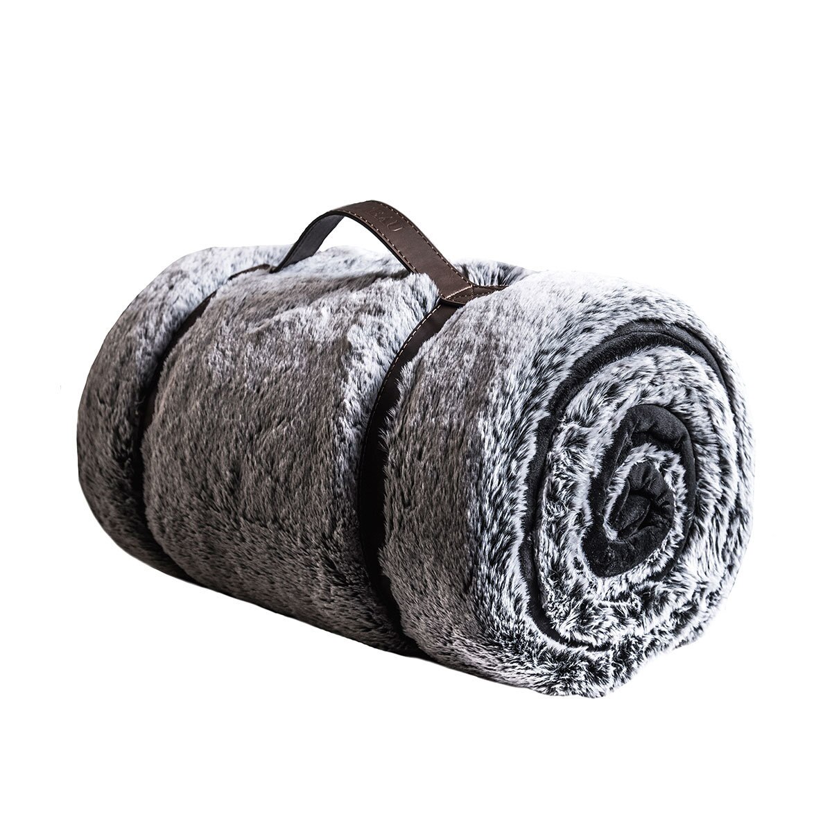 Mon Chateaux Luxe Faux Fur Throw in Slate Grey, 152 x 177 cm Costco UK
