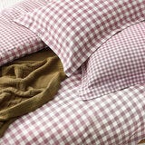 Yard Barton 100% Cotton Berry Gingham Duvet Cover Set in 4 Sizes