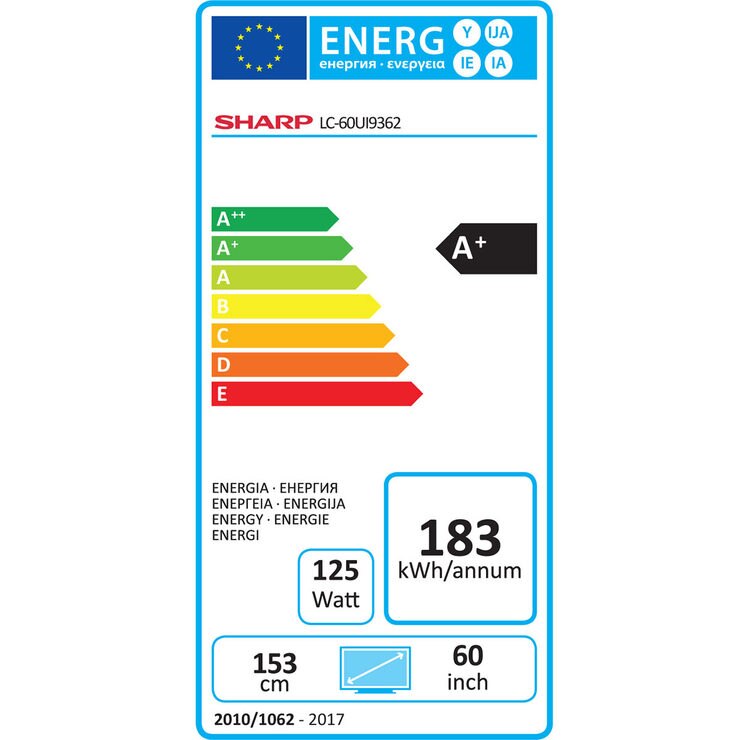 Sharp LC-60UI9362K 60 Inch 4K Ultra HD Smart LED TV | Costco UK