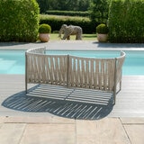 Maze Milan 4 Piece Deep Seating Patio Set in Cool Linen