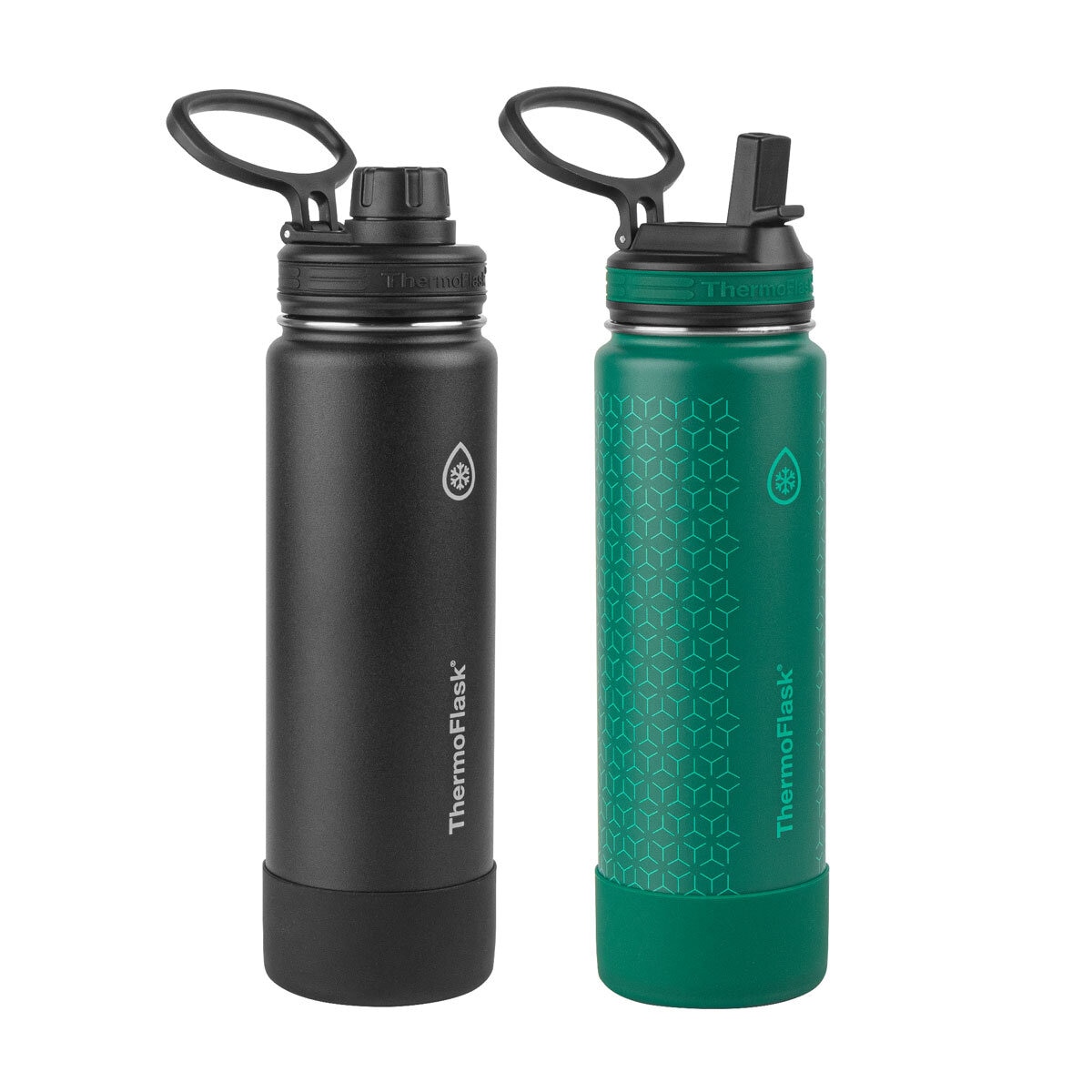 Thermoflask Stainless Steel Water Bottle, 710ml, 2 Pack