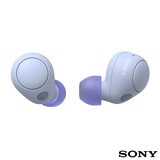 Violet in ear headphones