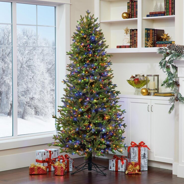 Buy 6.5ft Pre-lit Slim Aspen Tree Lifestyle Image 1 at costco.co.uk Buy 6.5ft Pre-lit Slim Aspen Tree Lifestyle Image 1 at costco.co.uk