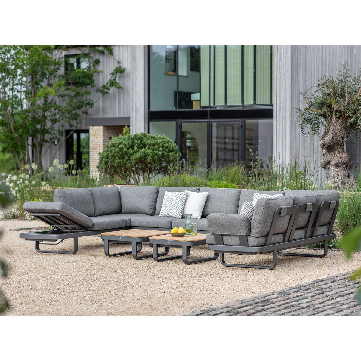 Montpellier U-Shape modular sofa with built in lounger