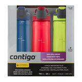 Contigo Autoseal Spill-Proof 709ml Water Bottles, 3 Pack