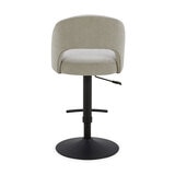 Kobe Grey Fabric Gas Lift Bar Stool