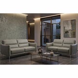 Nicoletti Jupiter Grey Leather Large 2 Seater Sofa Nicoletti Jupiter Grey Leather Large 2 Seater Sofa