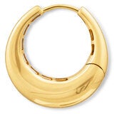 14ct Yellow Gold Wave Hoop Earrings 14ct Yellow Gold Wave Hoop Earrings
