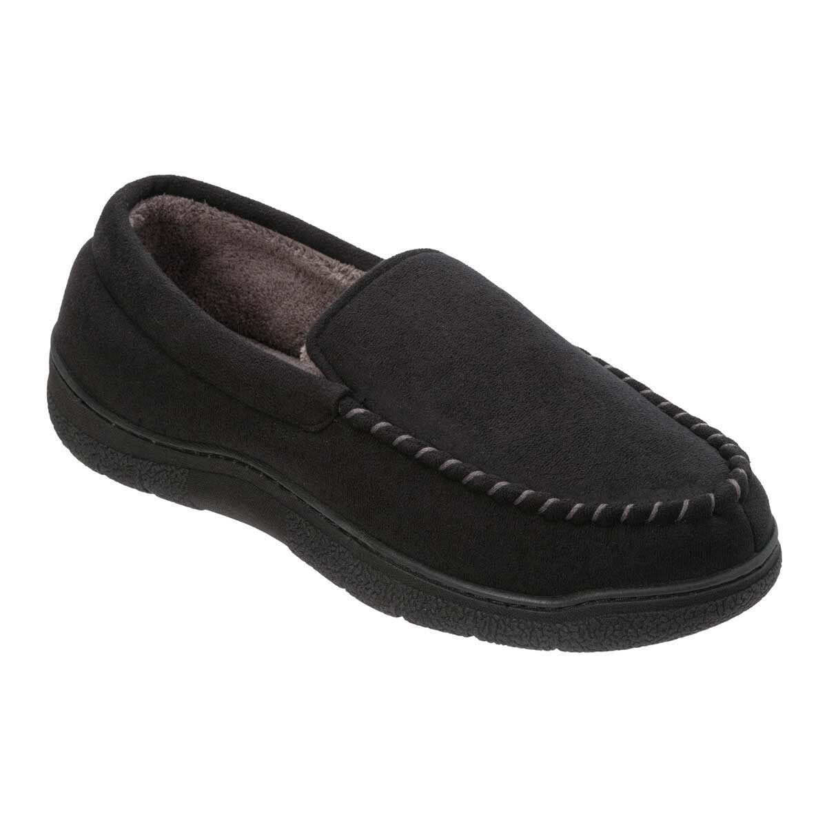 Dearfoam Mens Moccasin Slippers in Brown | Costco UK