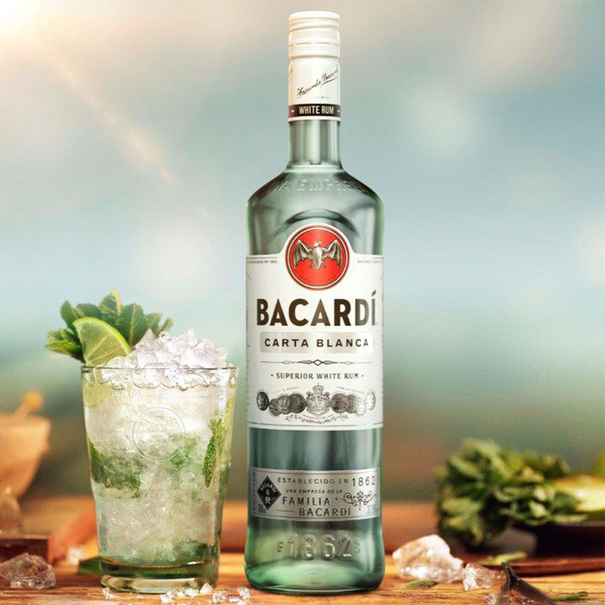 Bacardi White Rum, 1L