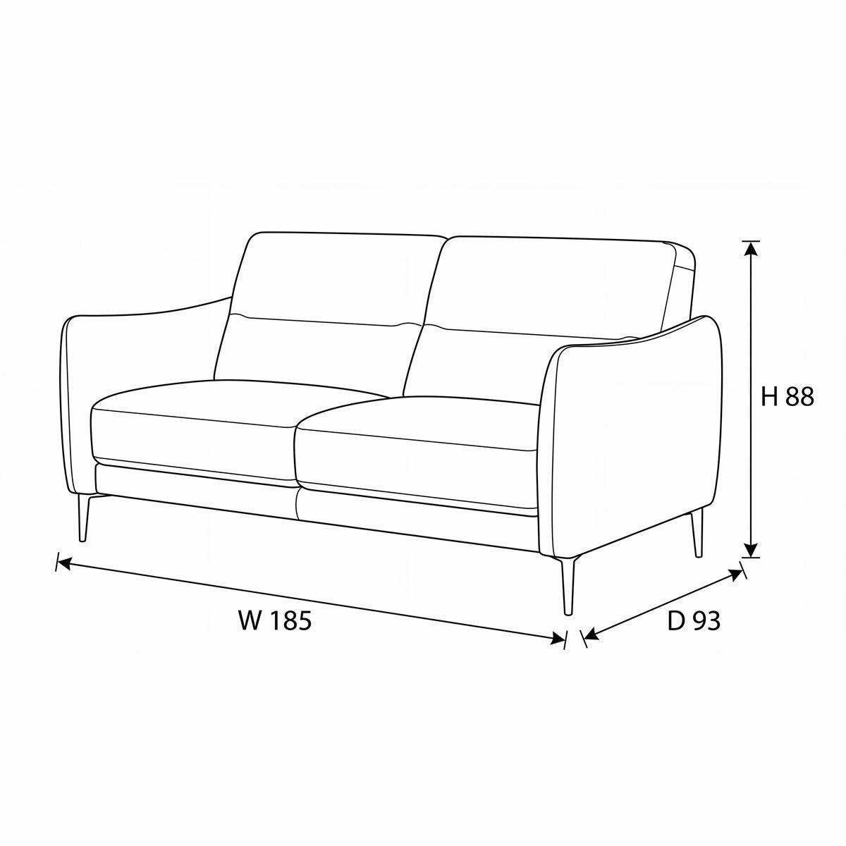 Nicoletti Jupiter Taupe Leather Large 2 Seater Sofa Nicoletti Jupiter Taupe Leather Large 2 Seater Sofa