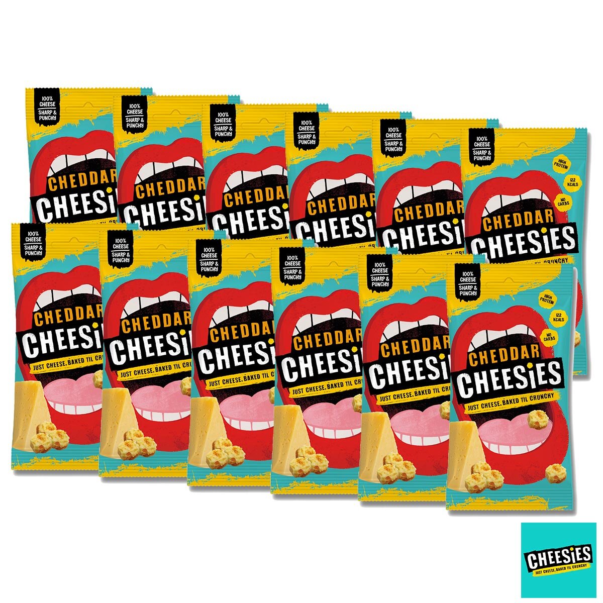 Cut out images of Cheesies packs on white background