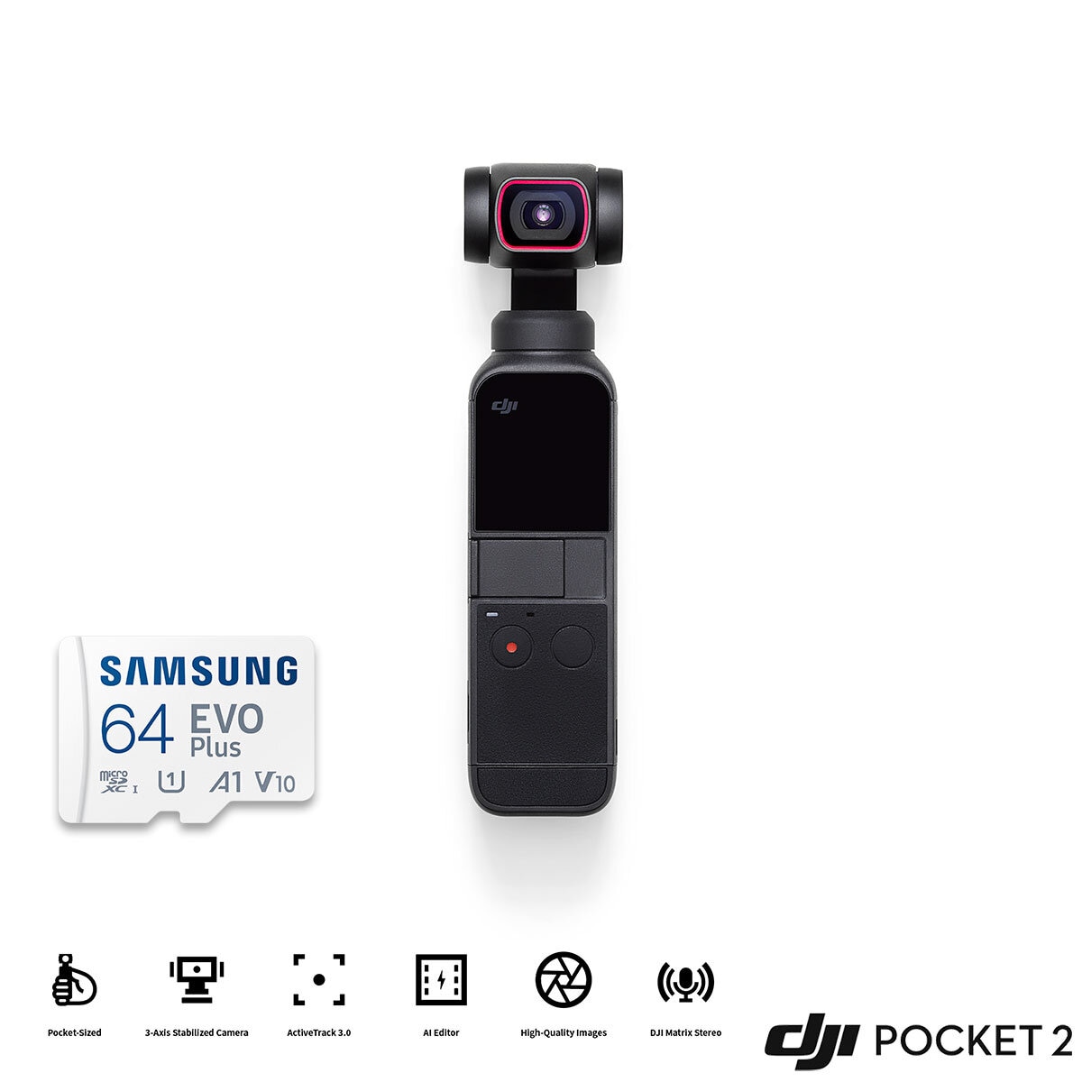 DJI Pocket 2 Creator Combo with Samsung MicroSD Card 64GB