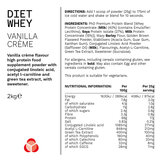 PHD Diet Whey Vanilla Whey Protein Powder, 2kg