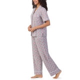 DKNY Ladies Notch Collar 3 Piece PJ Set in Grey