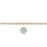 9-5mm Cultured Freshwater White Graduated Pearl Necklace, 18ct Yellow Gold