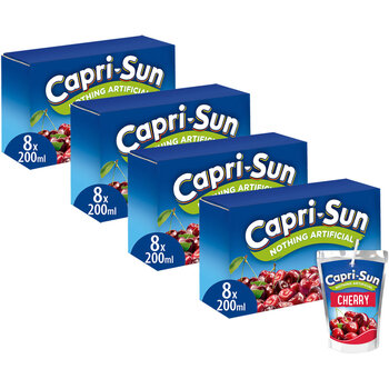 Capri Sun Cherry Juice Drink, 4 x 8 x 200ml